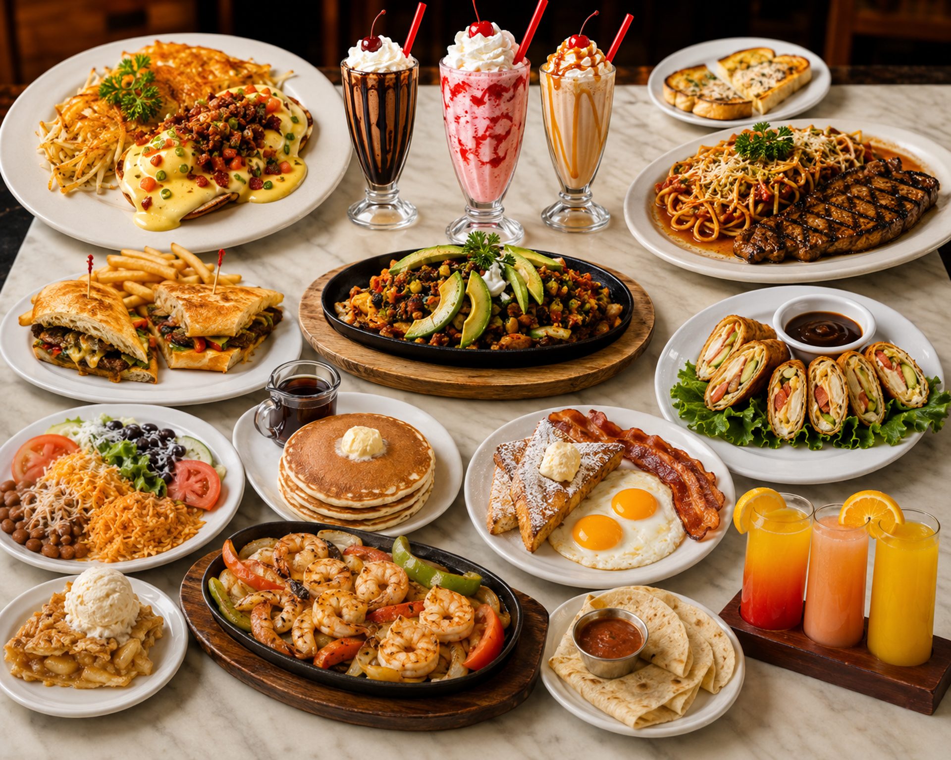 130+ dishes, every day of the week